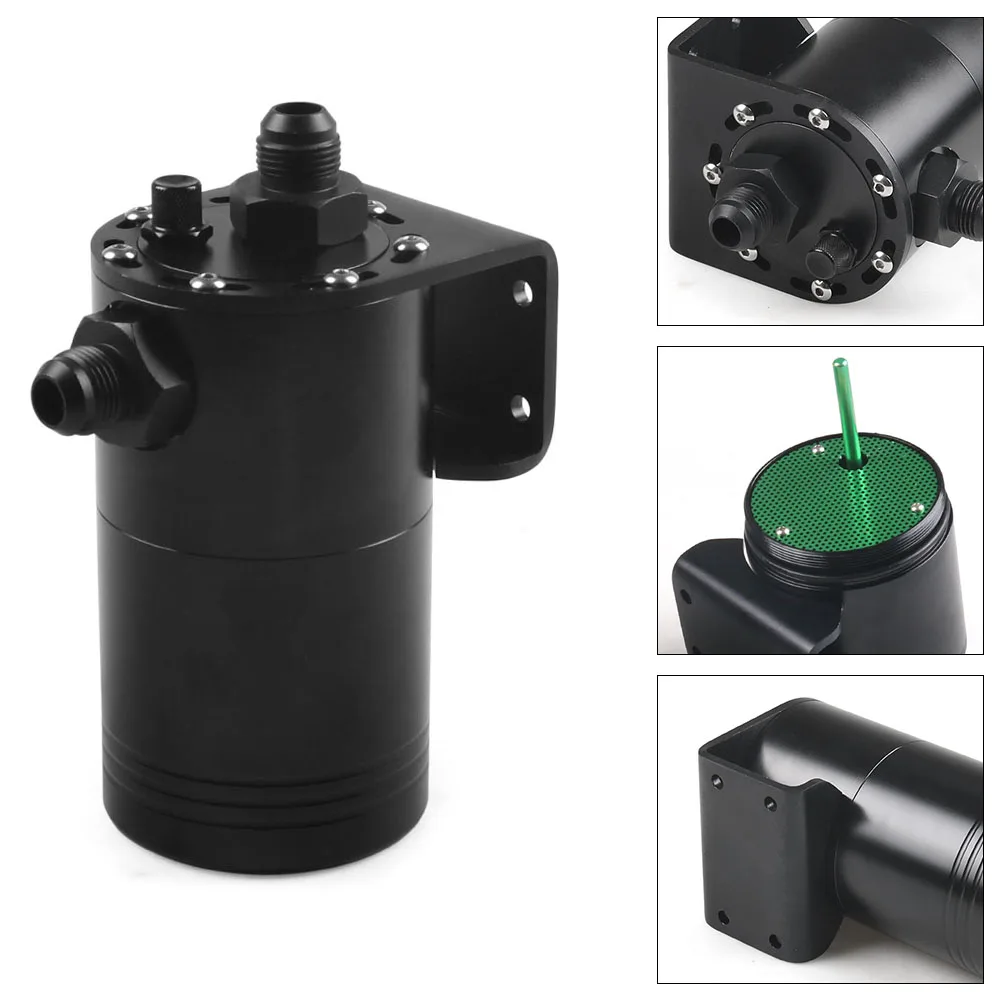 Tanque de captura de aceite Dynoracing de aluminio 6061 con diseño compacto