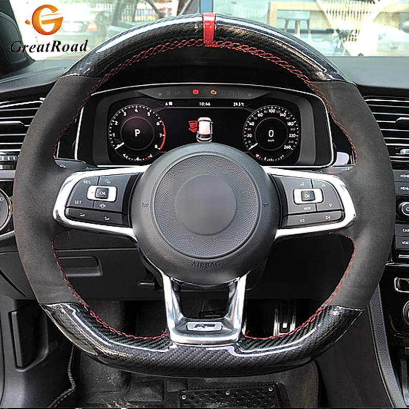 Funda de volante gamuza carbono VW Golf 7 GTI/R (2015-2016)