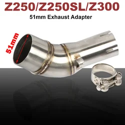 Tubo de enlace 51 mm para Kawasaki Z250/Z300 y Ninja 250R/300