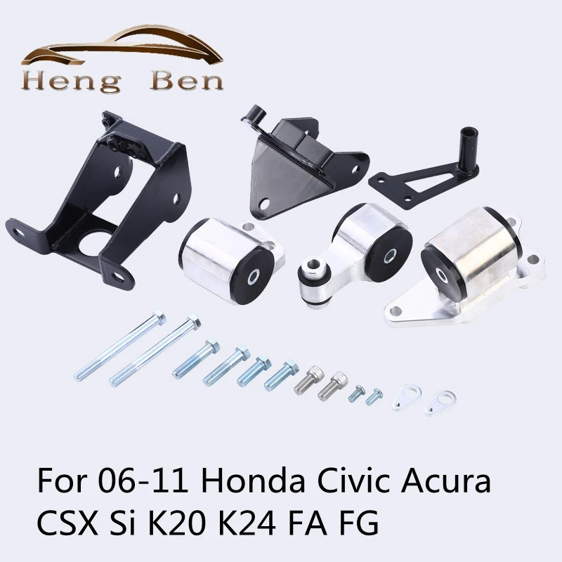 Soporte de motor aluminio Honda Civic Acura CSX K20 K24 FA FG 06-11