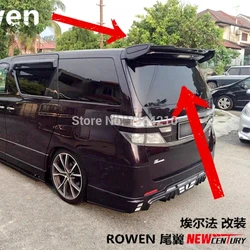 Alerón techo fibra de vidrio, imprimación sin pintar Alphard Vellfire