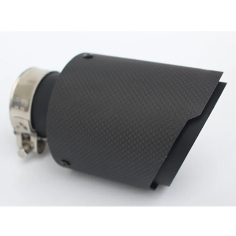 Silenciador escape universal acero inoxidable negro recto coche - imagen 3