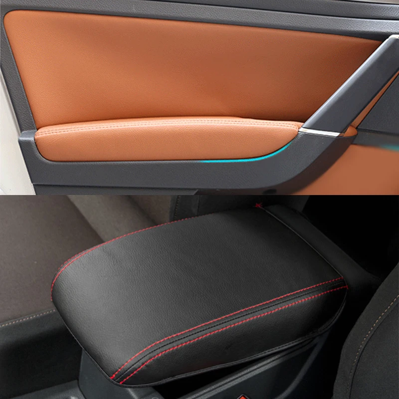 Fundas de cuero para reposabrazos de puertas y central VW Golf VII 2014-2016