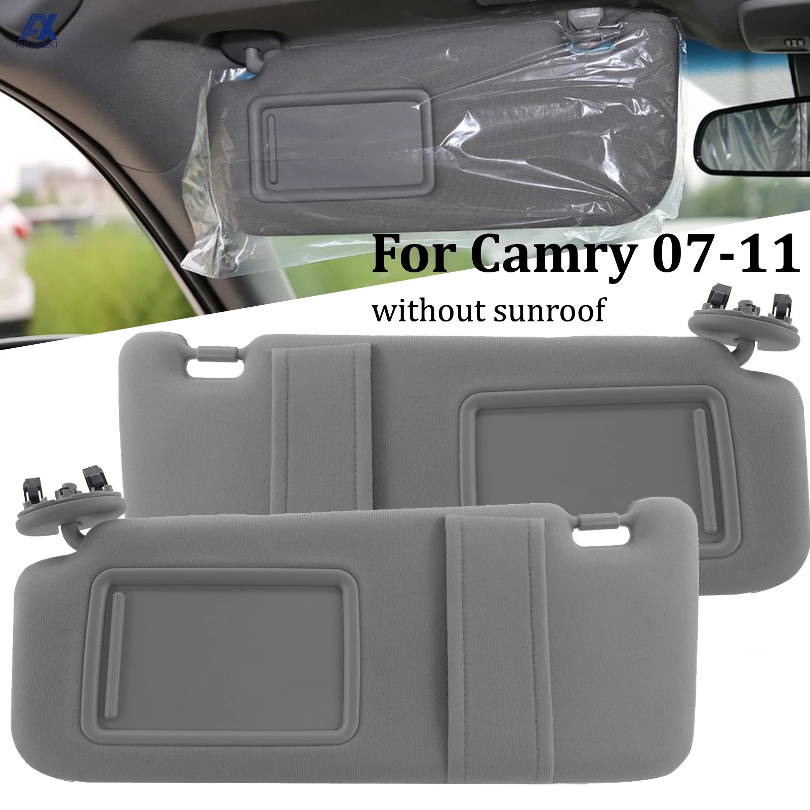 Parasol gris para Toyota Camry 2007-2011 con organizador conductor