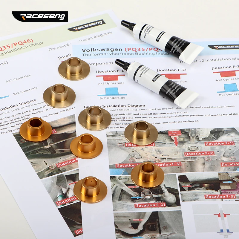 Buje rígido de aluminio para subchasis trasero VW Golf V/VI - imagen 4