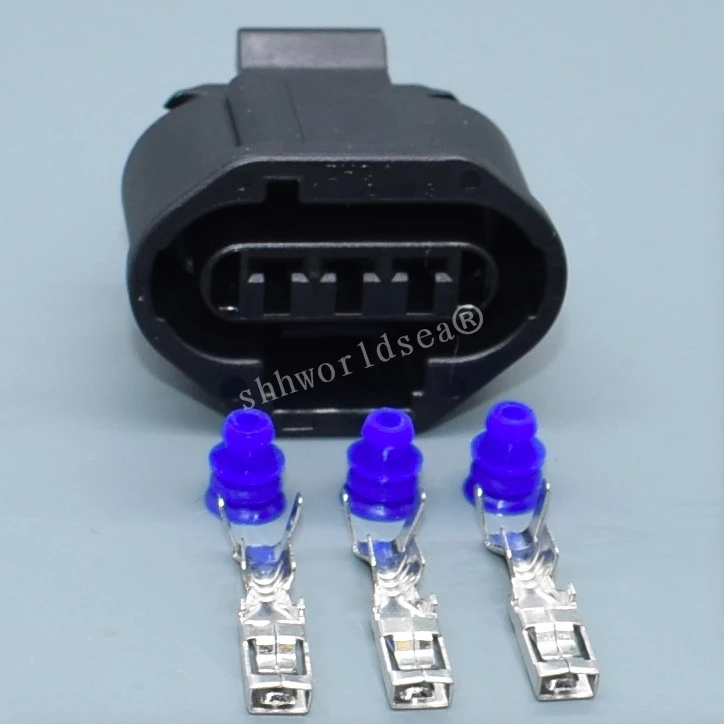 Vista del conector automotriz de 3 pines
