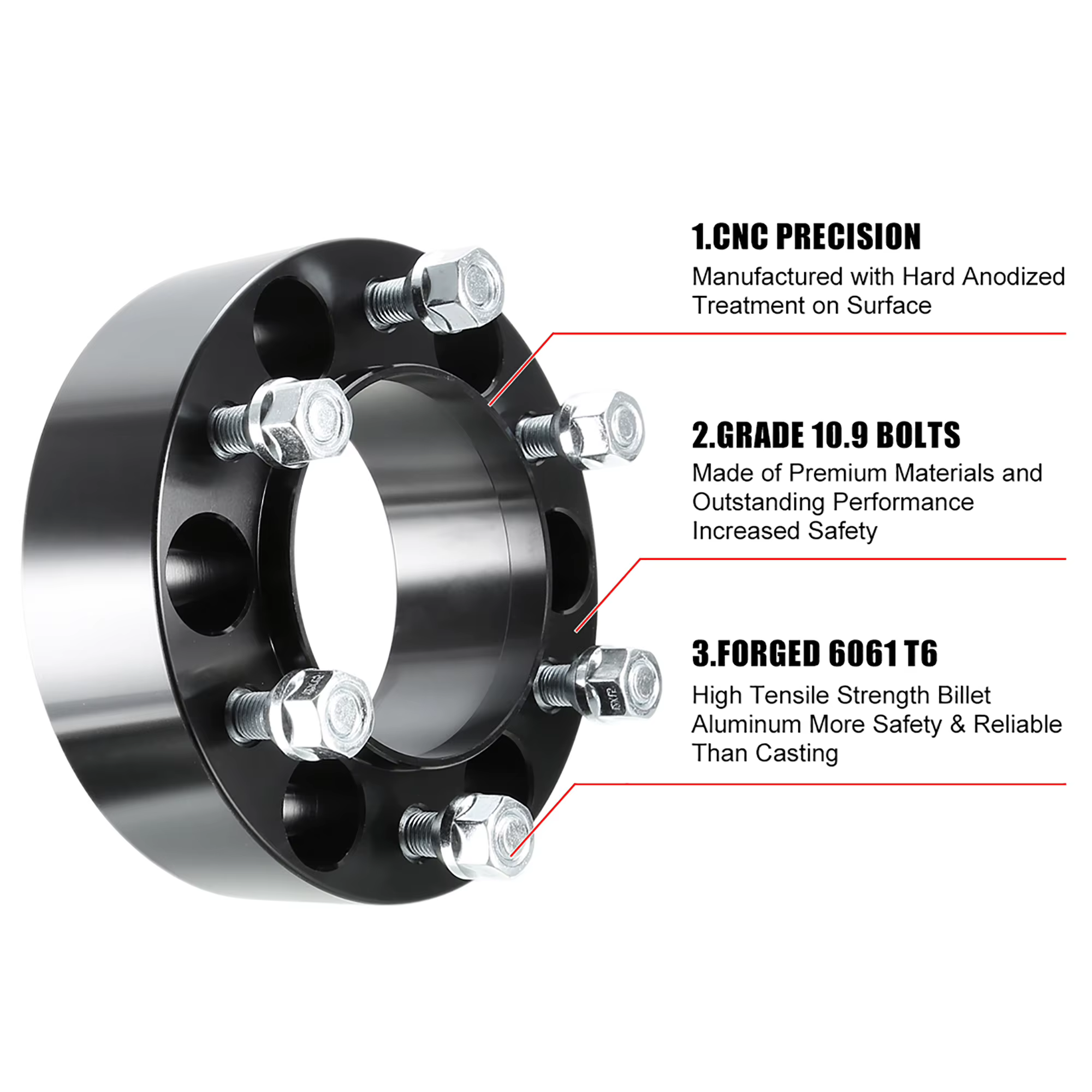 Separadores de rueda X Autohaux 6x139,7, buje 106 mm – Lexus Toyota - imagen 3