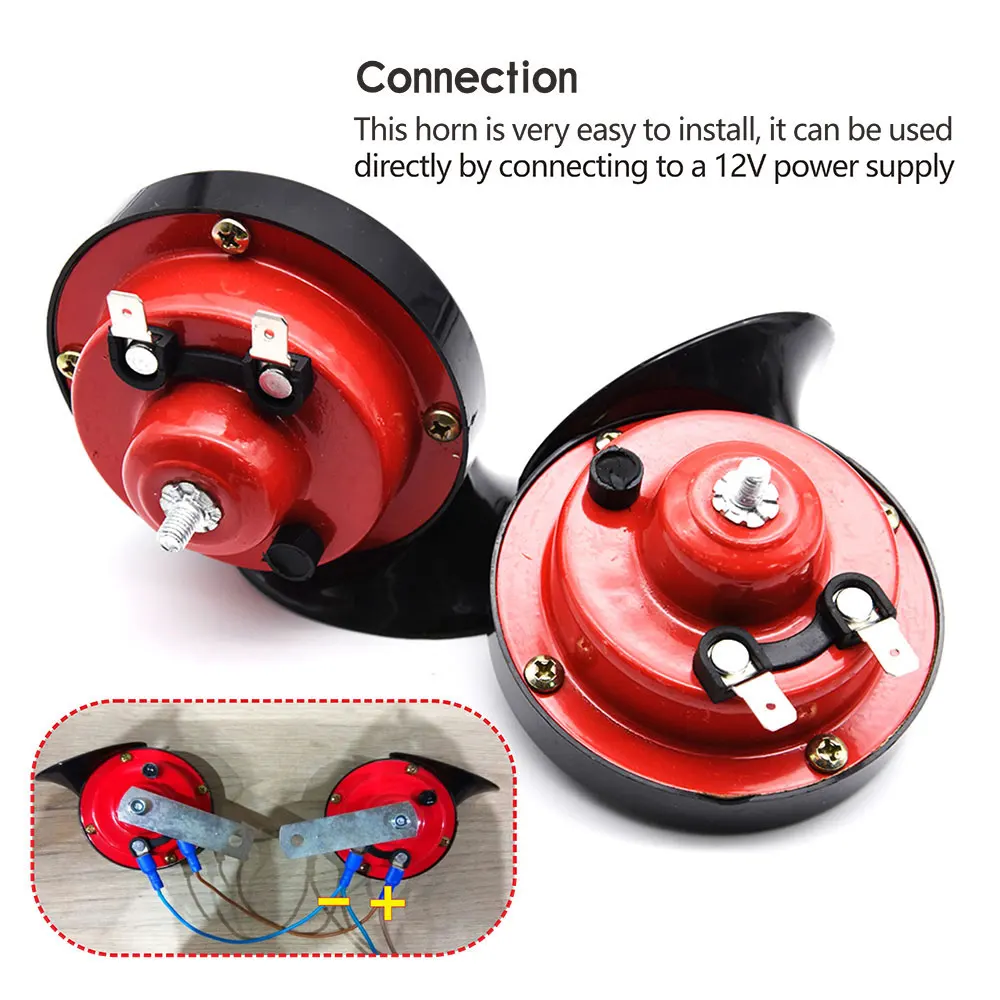 Bocina eléctrica de doble tono 12 V para coche, moto y barco - imagen 4
