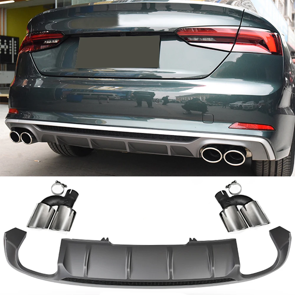Alerón trasero de labio difusor para Audi A5 Sline Hatchback 2017-2019