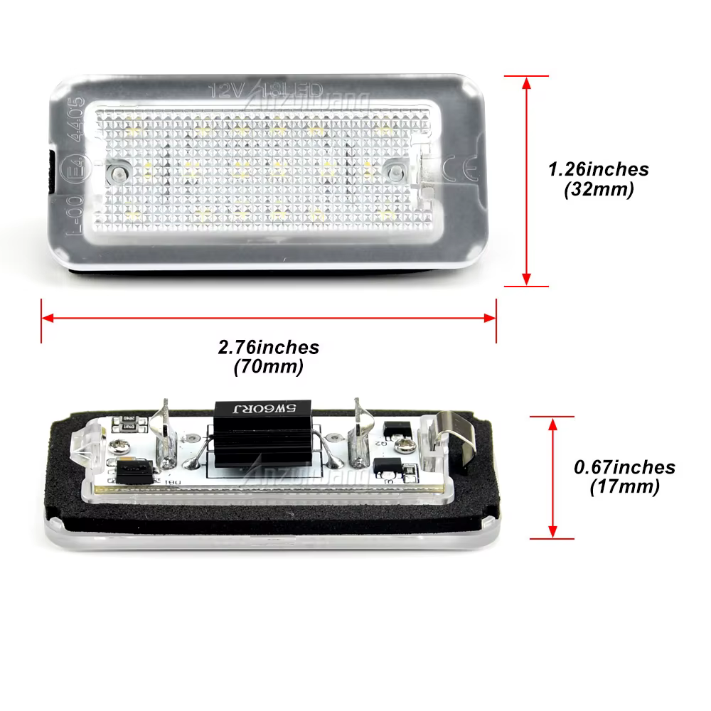 Luz LED matrícula blanco xenón 6000K sin error para Fiat 500 Abarth - imagen 3
