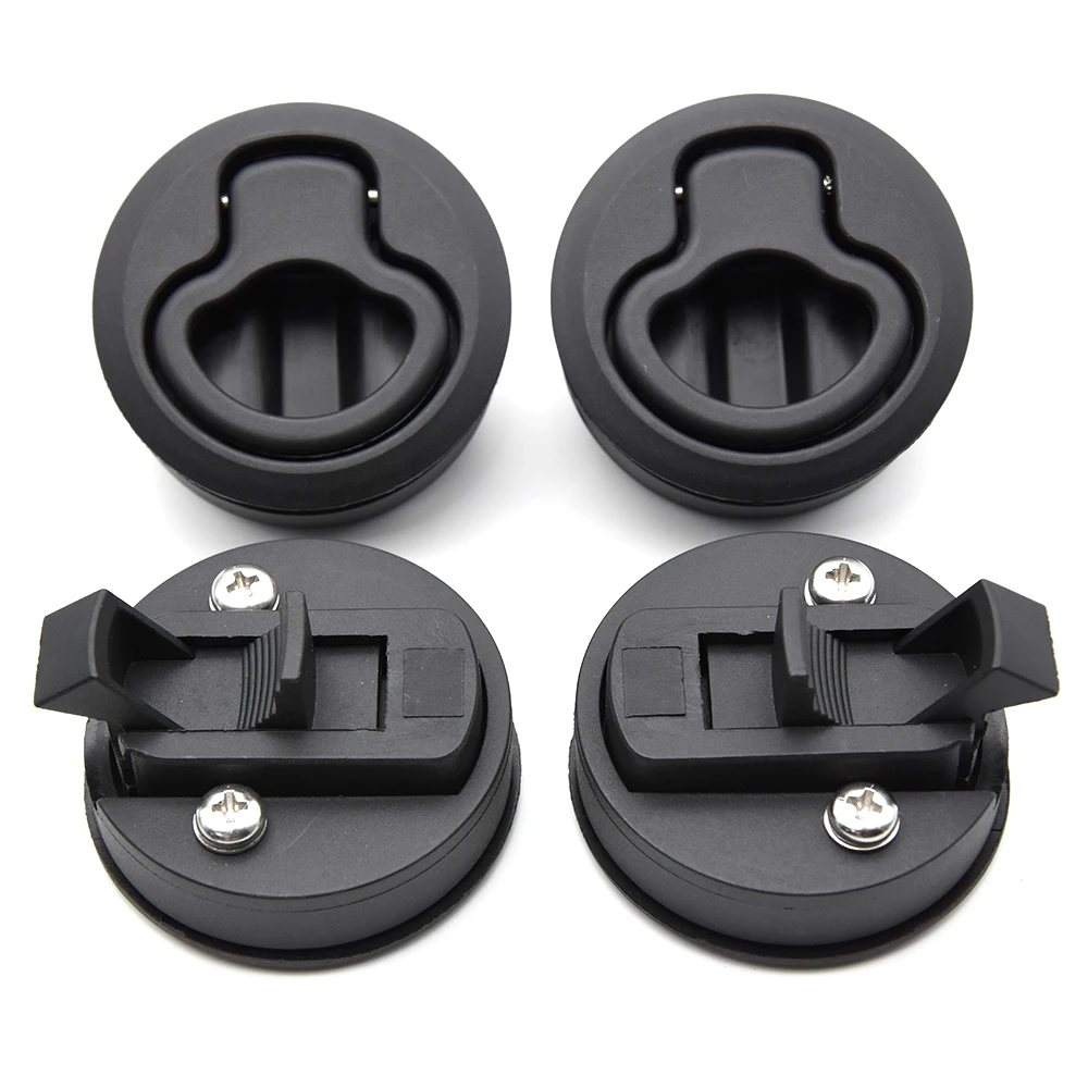 Cerradura empotrada de inox con tapa redonda para barco, yate y coche - imagen 5