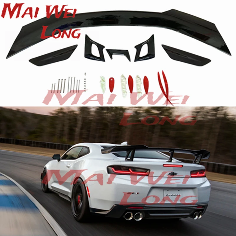 Alerón trasero negro estilo ZLE para Chevrolet Camaro 2016-2019