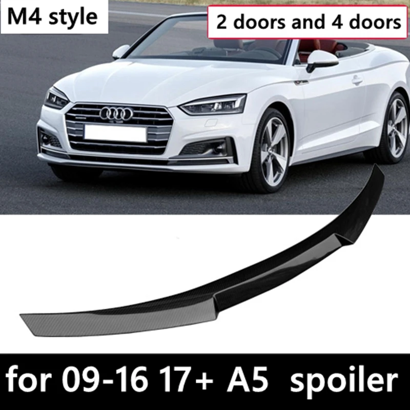 Alerón trasero de fibra de carbono para Audi A5 B8 estilo M4
