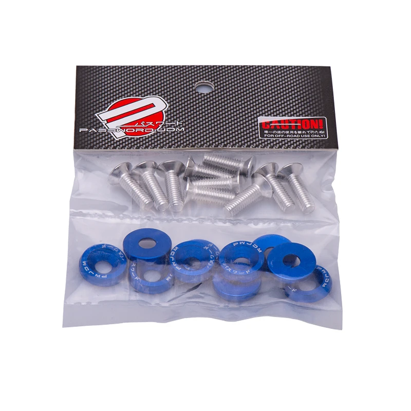 Arandela anodizada para tornillo de coche