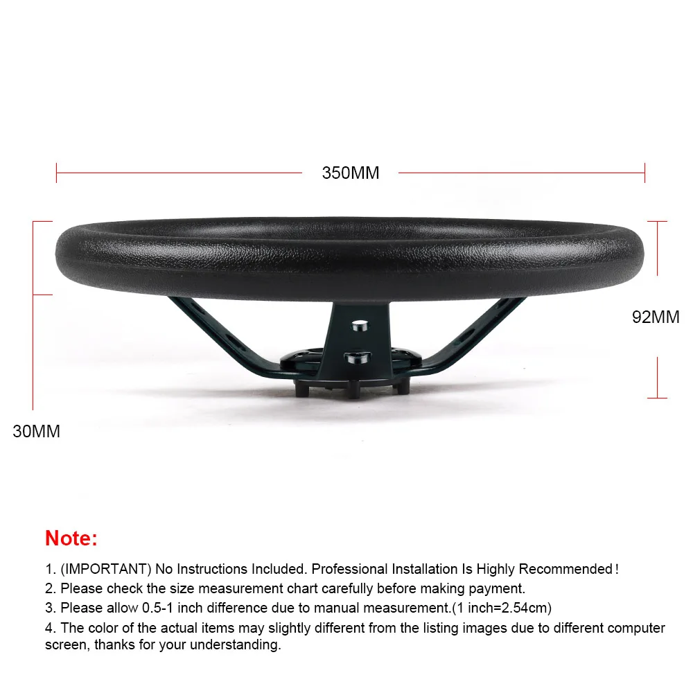Volante cóncavo universal de 350 mm en cuero sintético y aluminio - imagen 5