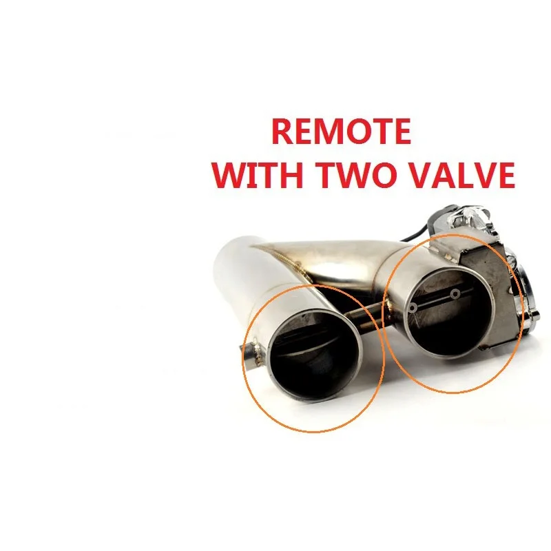 Vista frontal del silenciador de válvula doble