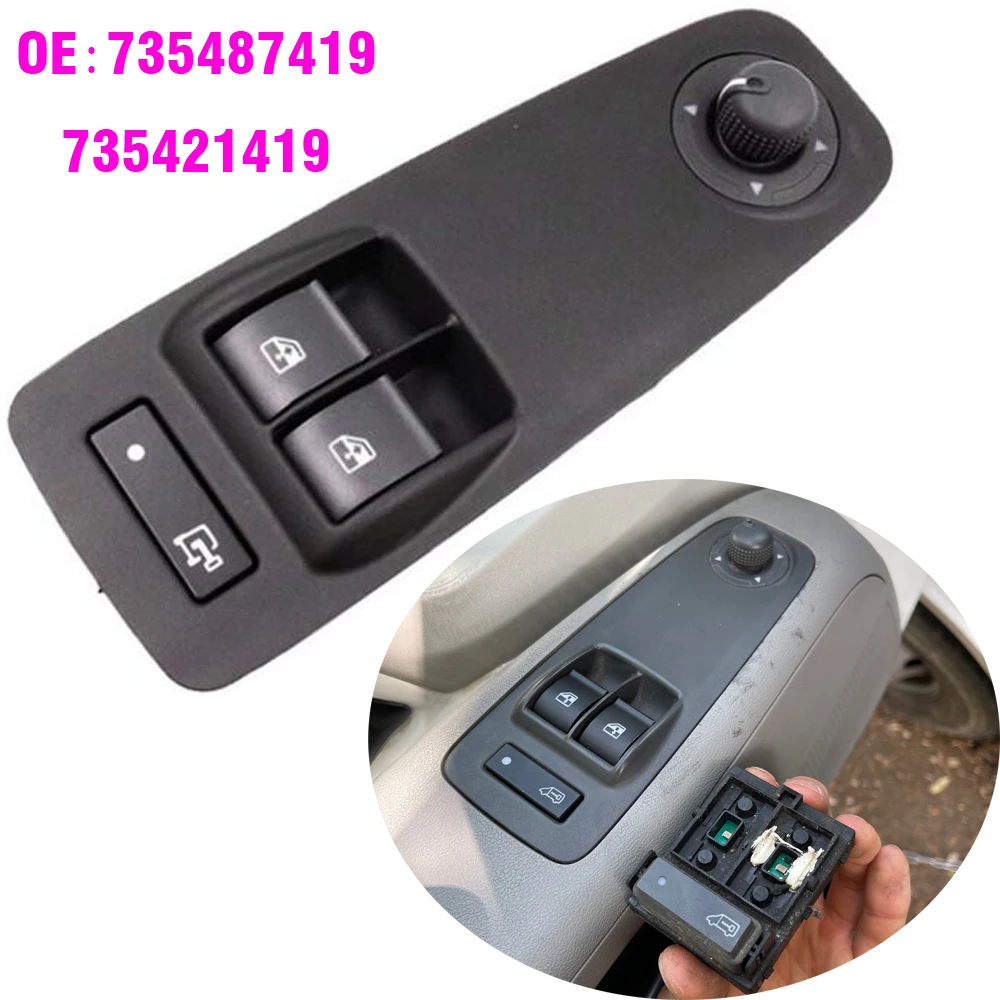 735487419 735421419 para Peugeot Boxer Citroen relé Fiat Ducato interruptor de ventanilla eléctrica