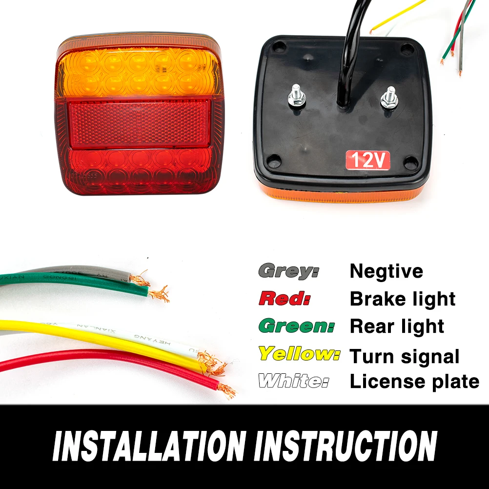 Luz LED impermeable para remolque – rojo freno y posición - imagen 4