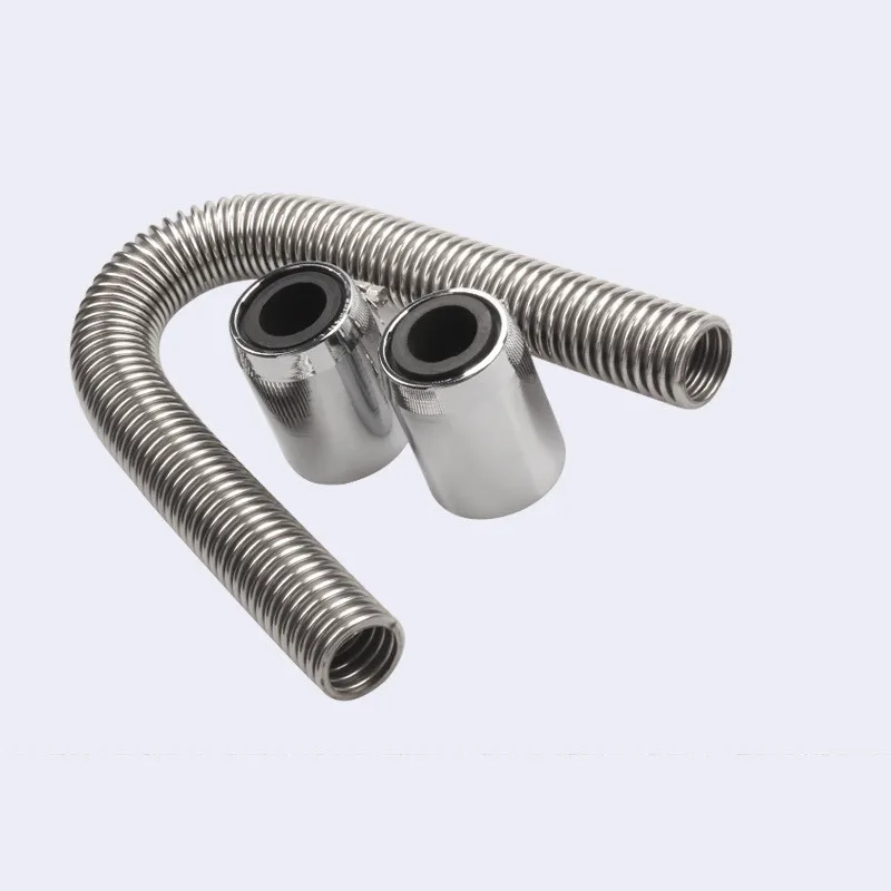 Manguera de agua refrigerante flexible para radiador de acero inoxidable de 48" con kit de tapas universal - imagen 4