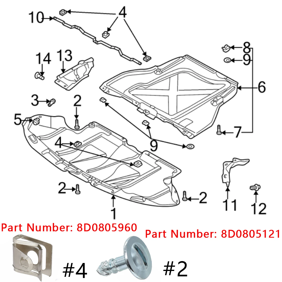 8D0805960 Soporte motor – VW Passat B5 Audi A4 A6 TT - imagen 5