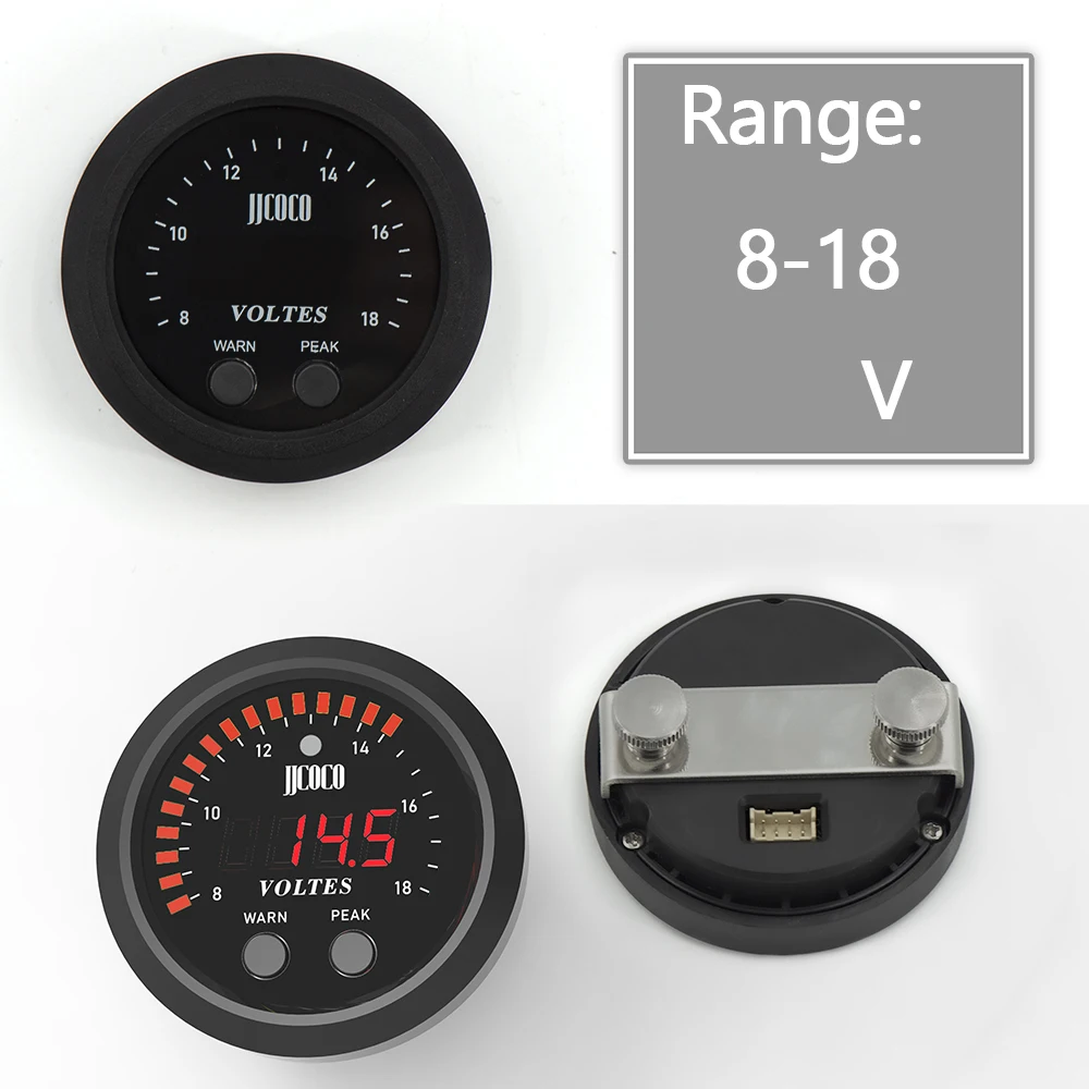 Medidor voltímetro serie S ultrafino con LED rojo