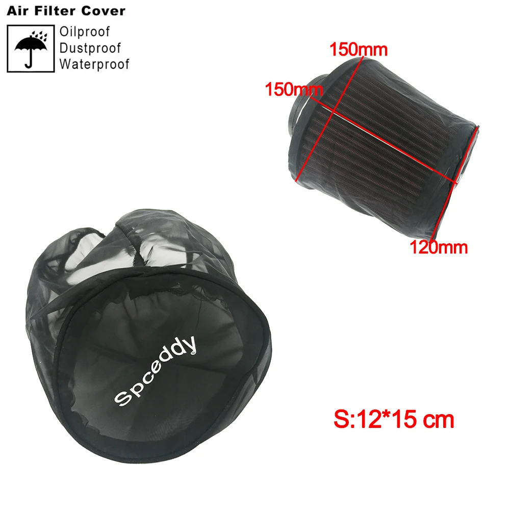 Cubierta protectora filtro aire Spceddy – impermeable y anti polvo, negra - imagen 5