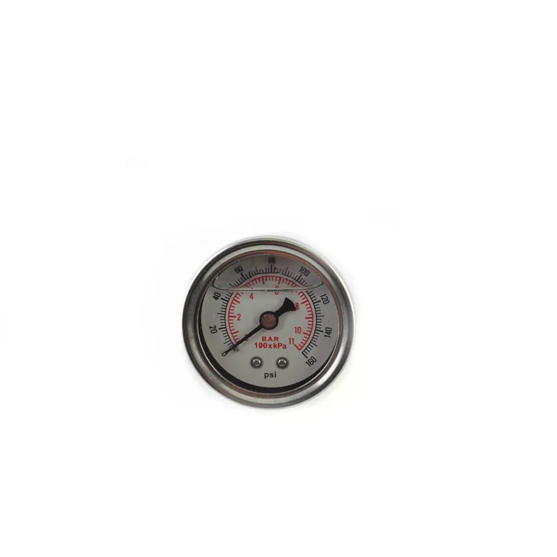 Manómetro de combustible con cara blanca y rosca 1/8 NPT
