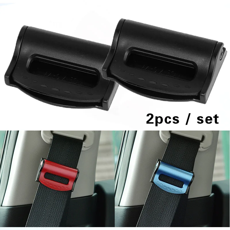 Clips de cinturón de seguridad de coche ajustables y fuertes de plástico, hebilla de cinturón de seguridad antideslizante, abrazadera Simple, Clip de fijación, estilo de coche, 2 uds. - imagen 5