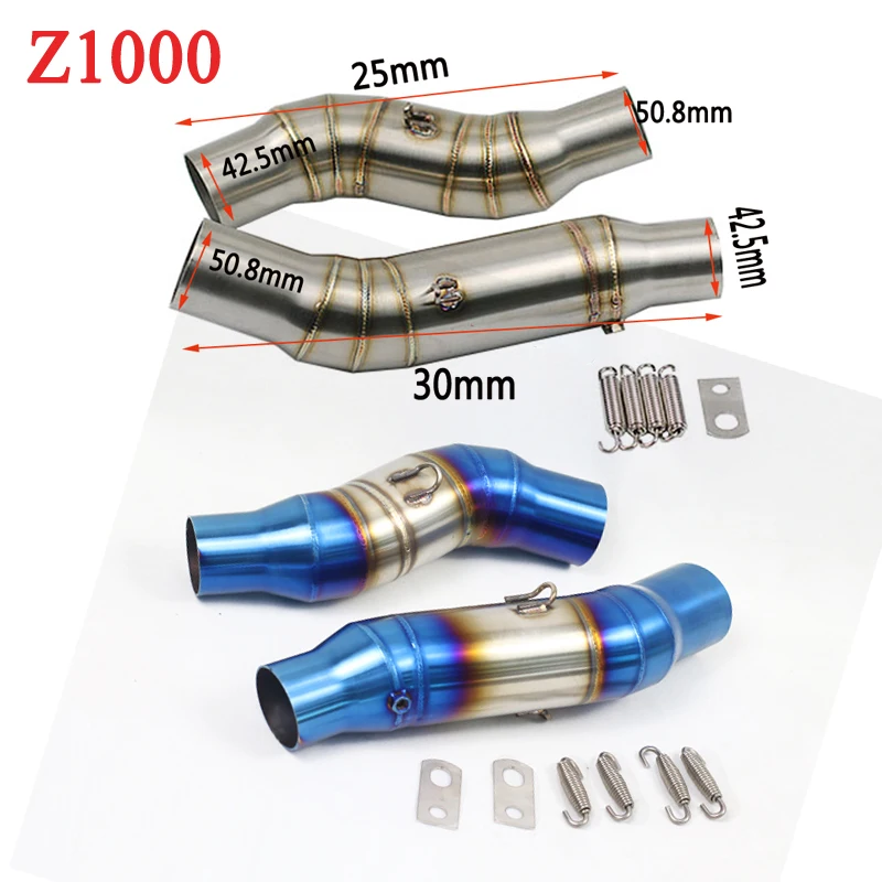 Tubo intermedio de escape para Kawasaki Z1000 2010-2020
