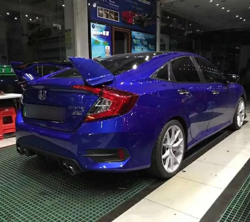 Alerón de techo RALLYE ABS rojo para Honda Civic 2016-2017 - imagen 4