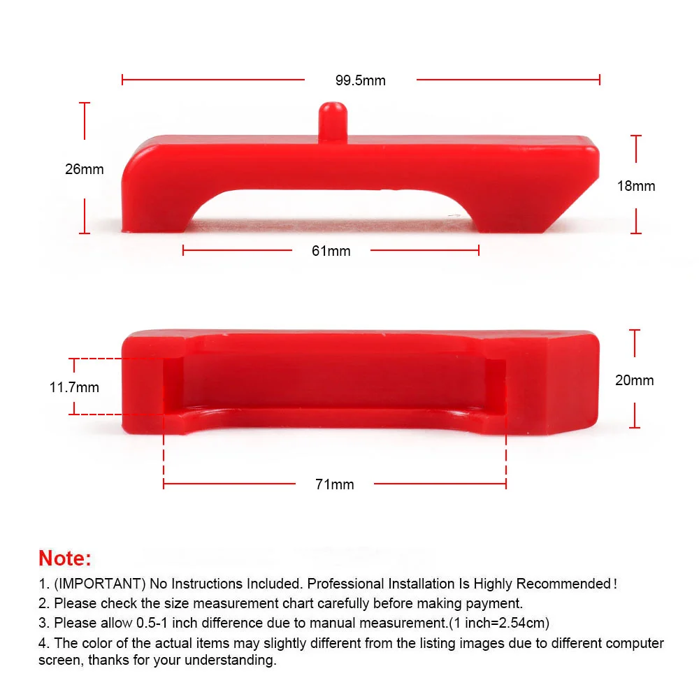 Soportes radiador uretano rojo TT para motor GM bloque pequeño - imagen 4