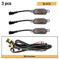 3Pcs Black-Amber