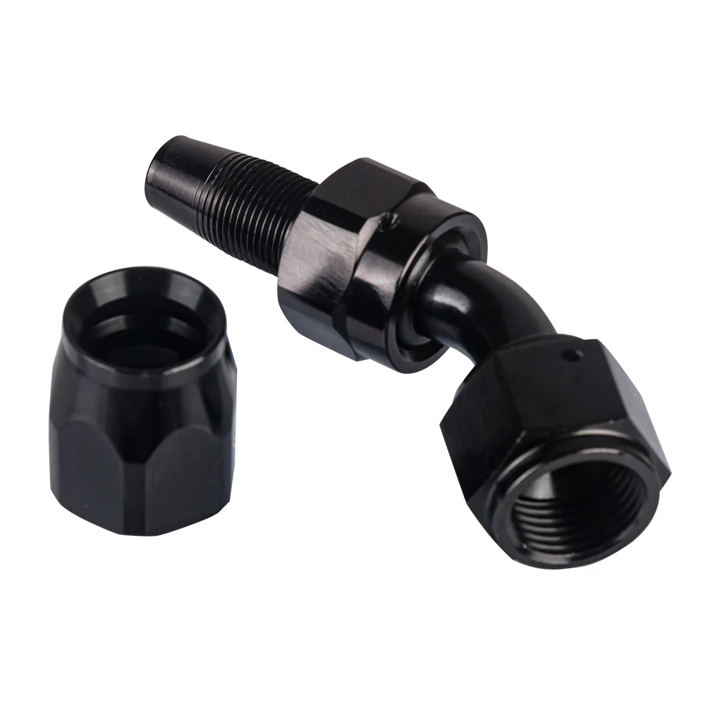 Racores AN reutilizables de aluminio negro para combustible y aceite - imagen 4