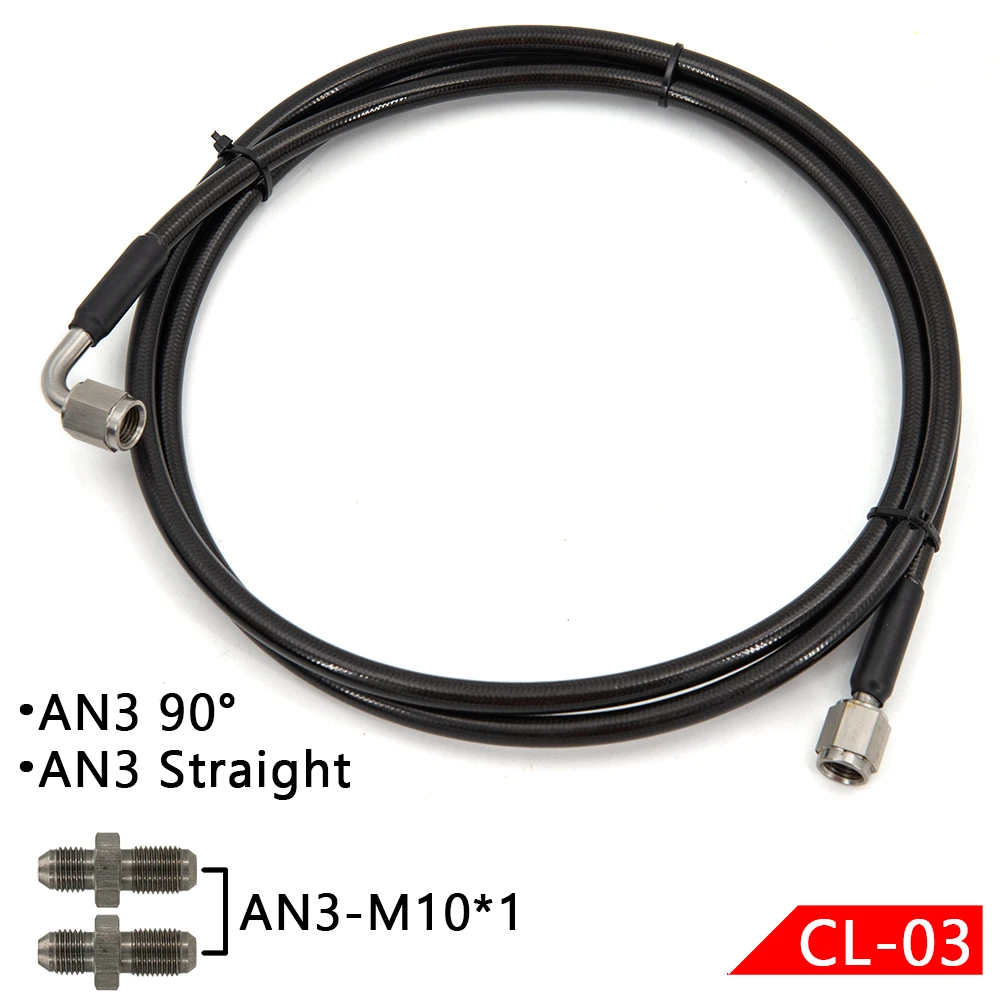 Latiguillo de embrague de acero inox AN3-M10 para maestro y esclavo - imagen 3