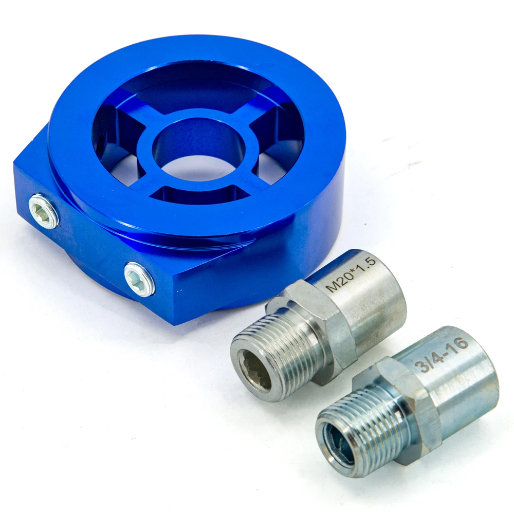 Adaptador sándwich de aceite AN10 con refrigeración para filtro de aluminio - imagen 2