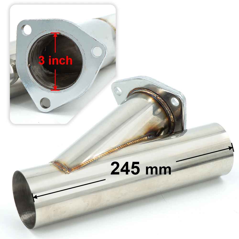 Universal 2.5 inch 3 inch exhaust E-cutout remote control with vacuum actuator y pipe bypass exhaust cutout pipe - imagen 3