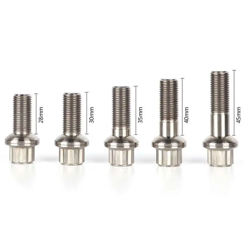 Perno antirrobo de rueda de titanio GR5 para Porsche 911 y Audi - imagen 3