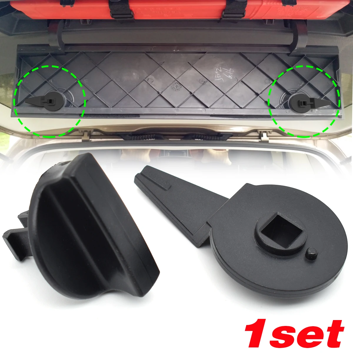 Clip de puerta trasera VW Tiguan y Touran con cubierta triangular