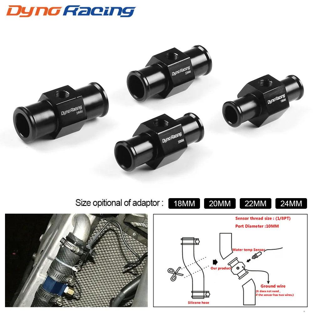 Dynoracing Adaptador de manguito con sensor de temperatura del agua - imagen 2