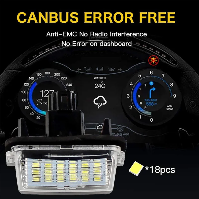 Bombilla LED matrícula 12V para Peugeot 206 207 307 y Citroën C3 C4 - imagen 4