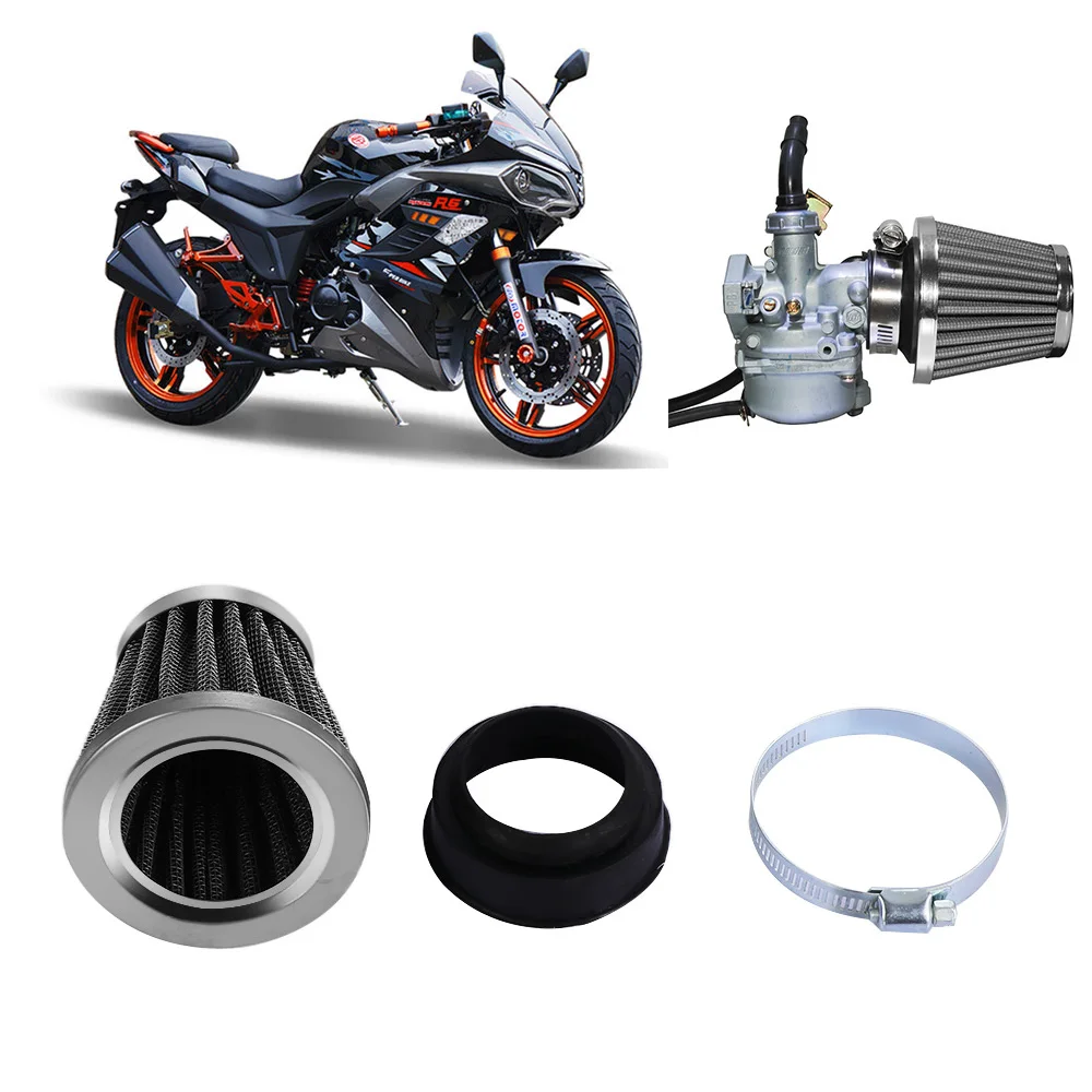 Filtro de aire universal para moto y ATV con abrazadera - imagen 2