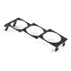 Soporte de relojes triple DIN de una ranura, negro