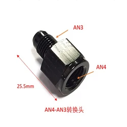 Adaptador reductor de rosca hembra a macho en aluminio negro