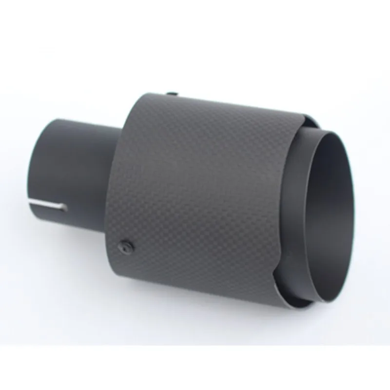Silenciador escape universal acero inoxidable negro recto coche - imagen 4