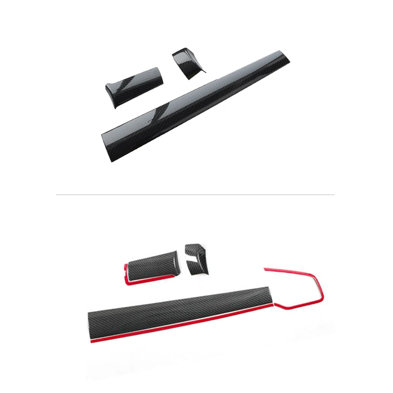 Para Honda Civic 10. ° 2016 2017 2018 2019 2020 accesorios de coche textura de carbono Panel de tablero de pasajero cubierta de tiras embellecedoras - imagen 4