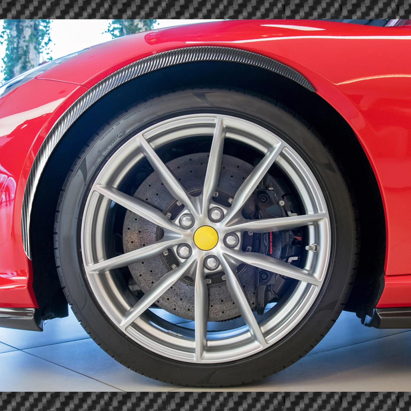 Tira lip fibra carbono universal 73cm – protector bumper tuning - imagen 4