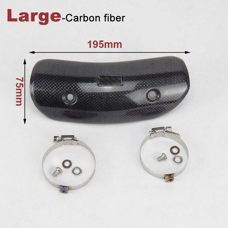 Protector térmico de fibra de carbono para escape de moto - imagen 5