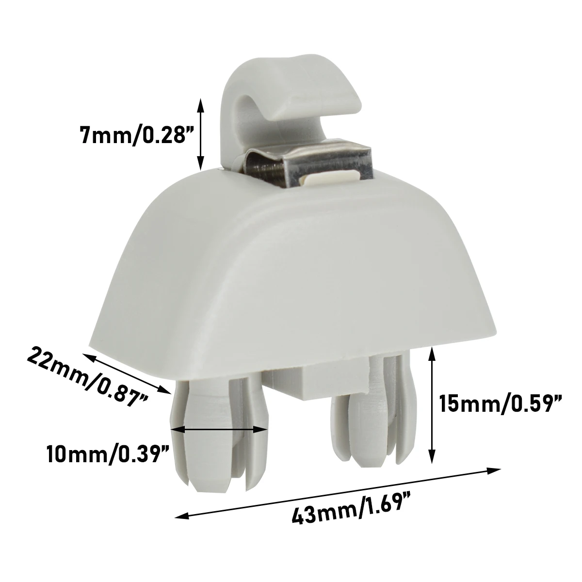 Colgador parasol OEM 6R0857561Y para Audi A6 C6 y VW Passat B7 - imagen 4
