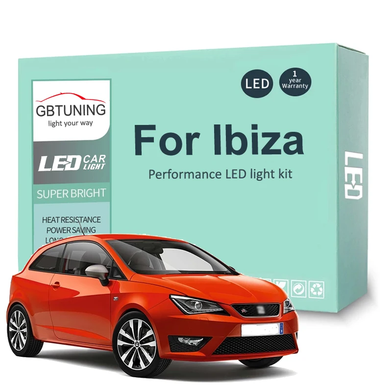 Kit de iluminacion LED interior Seat Ibiza 6L 2008-2015, luz ambiental
