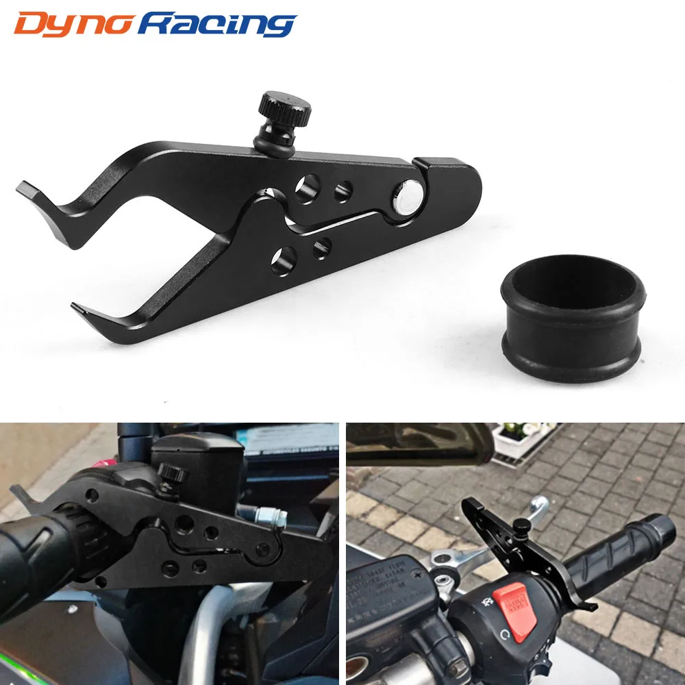 Puño acelerador universal CNC negro para moto – control gas